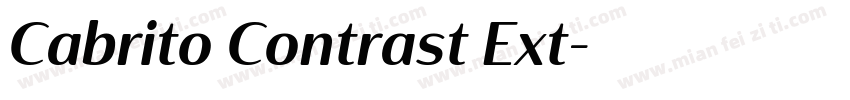 Cabrito Contrast Ext字体转换